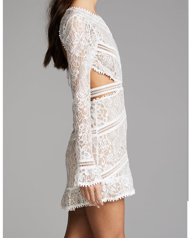 for love and lemons emerie cut out dress Emerie Cut Out Dress  White