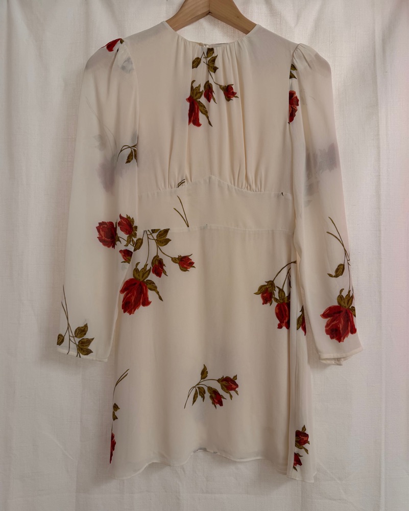 reformation laken mini dress NWT Reformation Laken Dress American Beauty Size 10