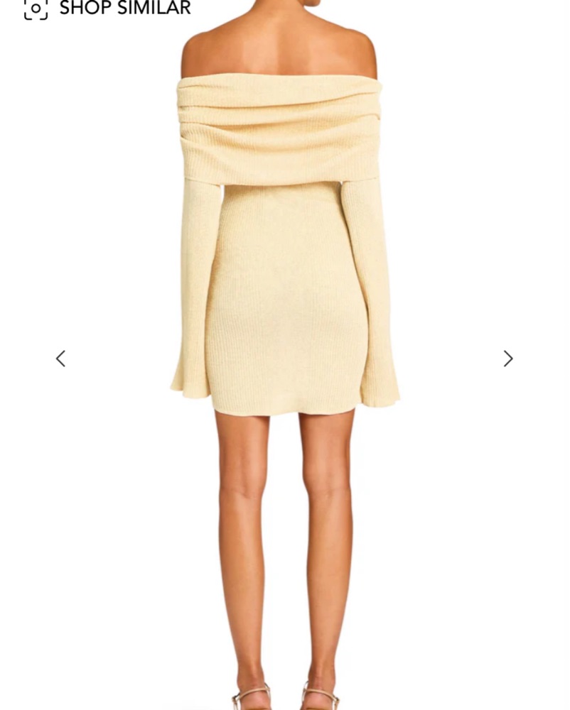 Seroya Yellow Knit Mini Dress by SEROYA - Pickle