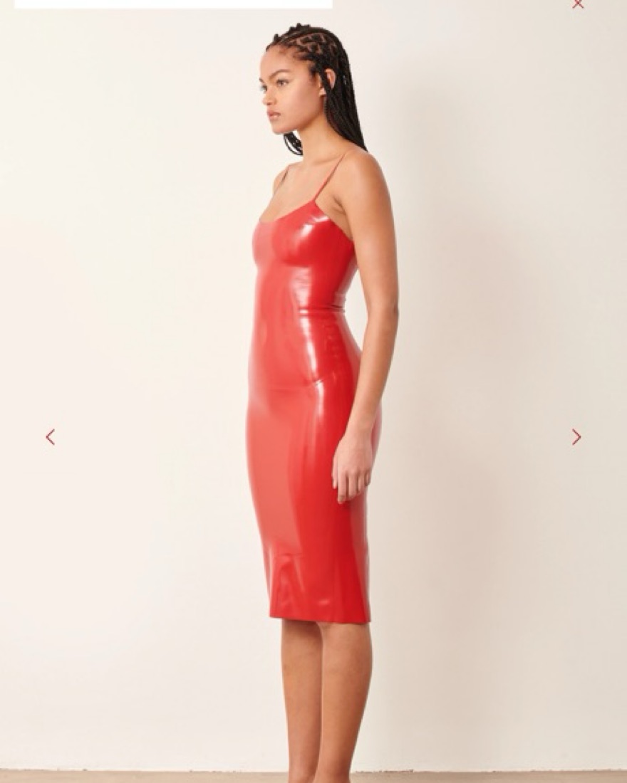 red bodycon latex dress Burning Love Latex Mini Dress