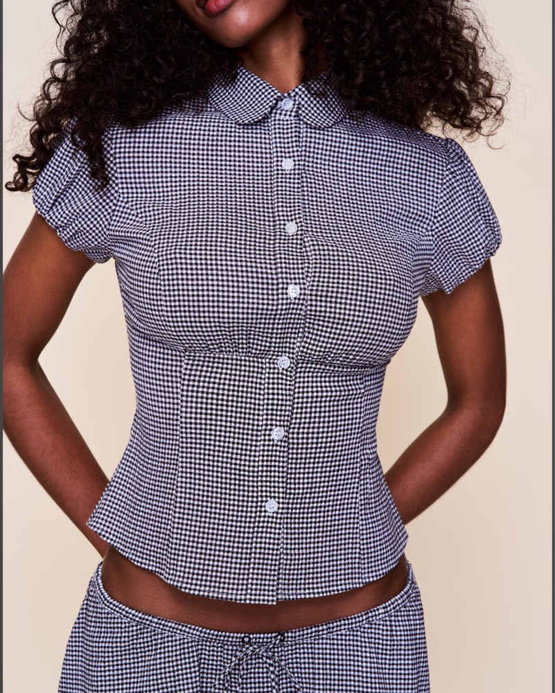 Guizio Liana Gingham Top by GUIZIO - Pickle