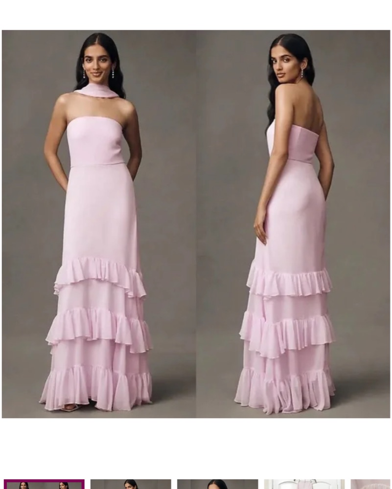 floral pink formal dress Charming Pink Strapless High Slit Flower Prom Dress fg4142 – formalgowns main image 0
