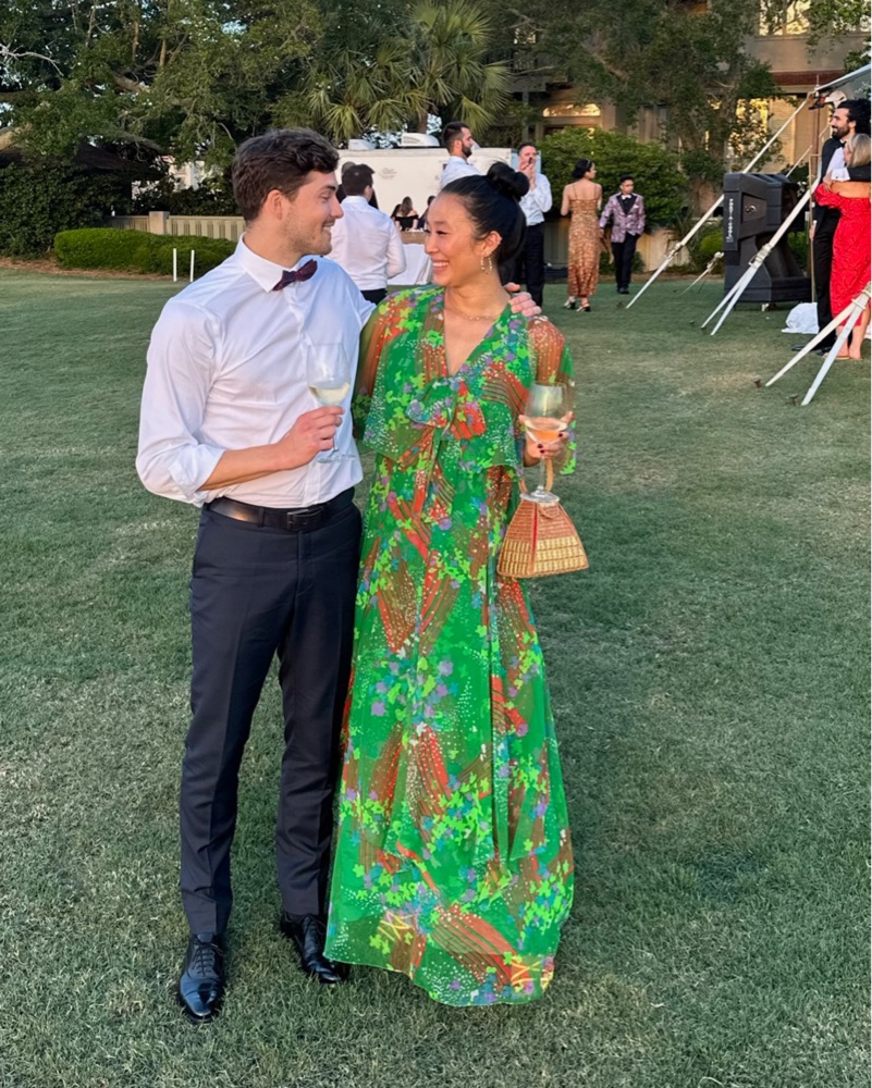 Vintage Green Floral Dress by N/a - Pickle