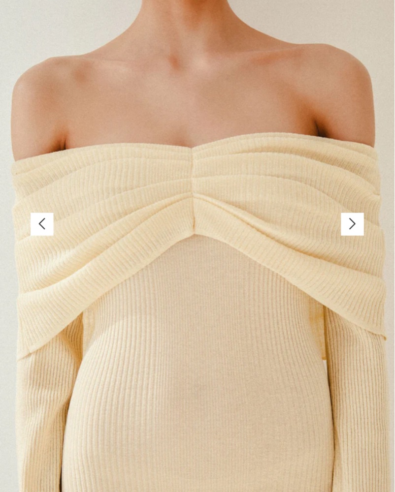 Seroya Yellow Knit Mini Dress by SEROYA - Pickle