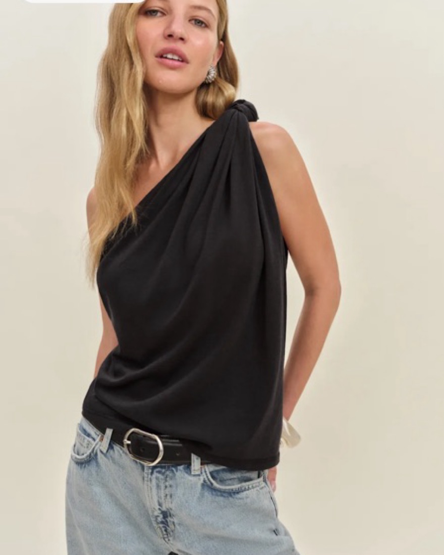 トップス REFORMATION Kemmy Black Top Reformation Trish Black Knit Top | Liberty