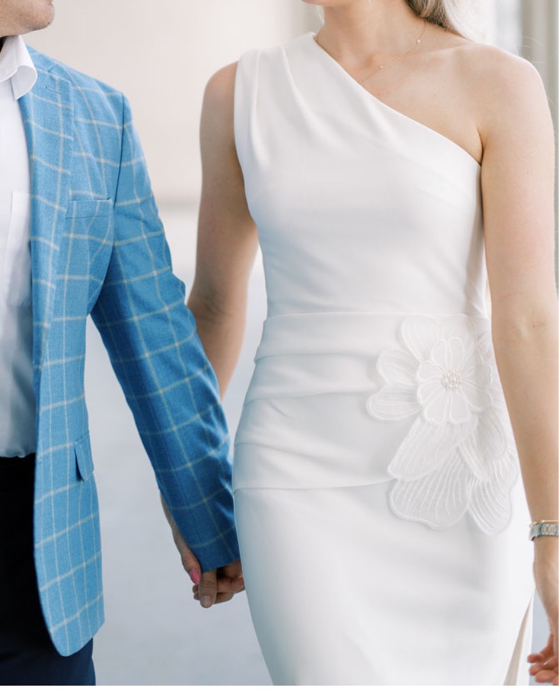 Elliatt White One Shoulder Gown Floral by Elliatt - Pickle