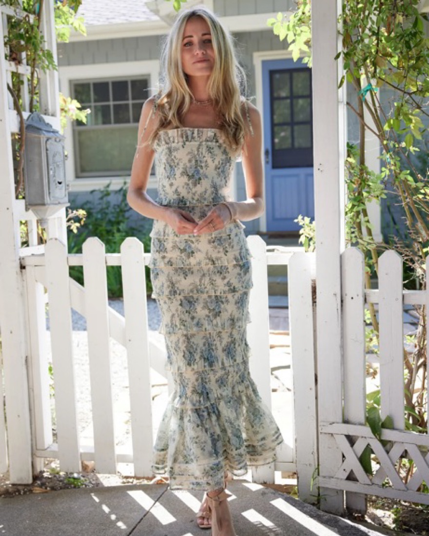 V. Chapman Geranium Dress in Blue Boquet by V Chapman - Pickle