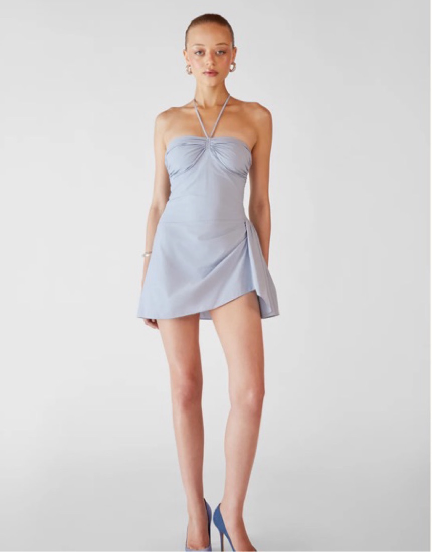 Orseund Iris Bardot Mini Dress by Orseund Iris - Pickle