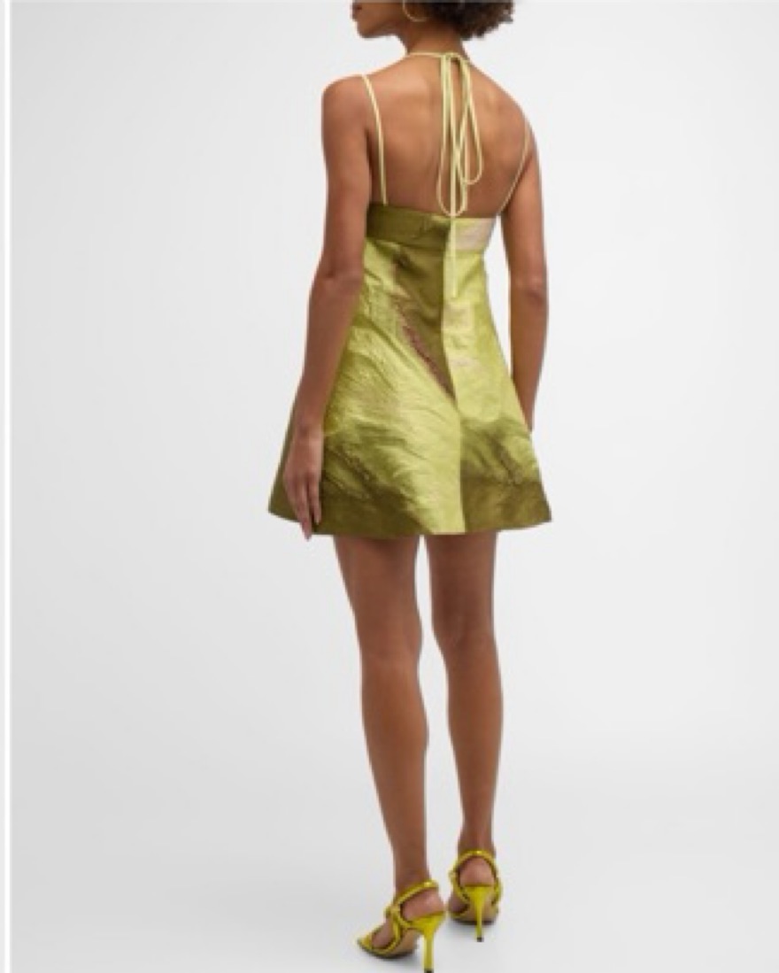 simkhai rina summer mini dress SIMKHAI Rina Mini Dress in Wheat