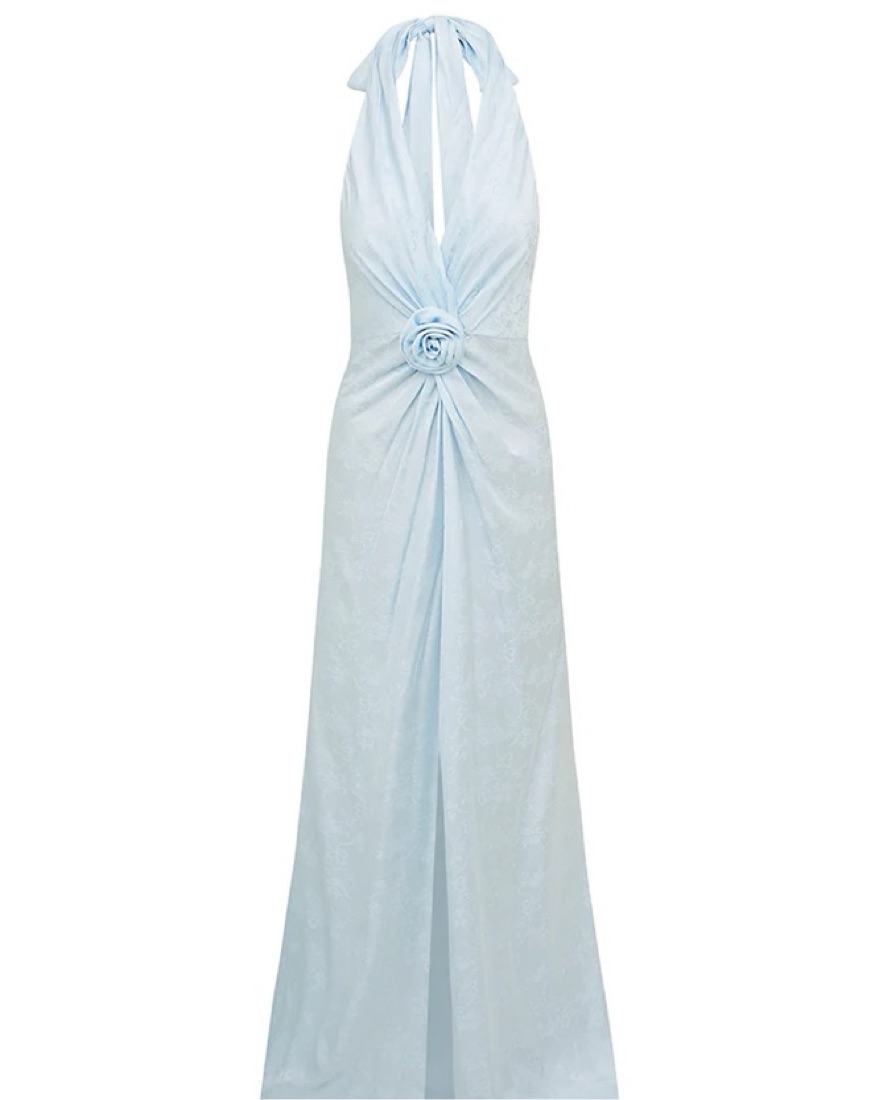 wrap neck halter dress Savana Halter Neck Wrap Dress
