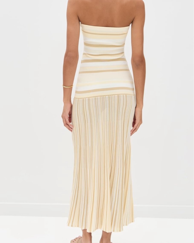 dion lee net pleat strapless dress DION LEE (navy) Net Pleat Strapless Dress