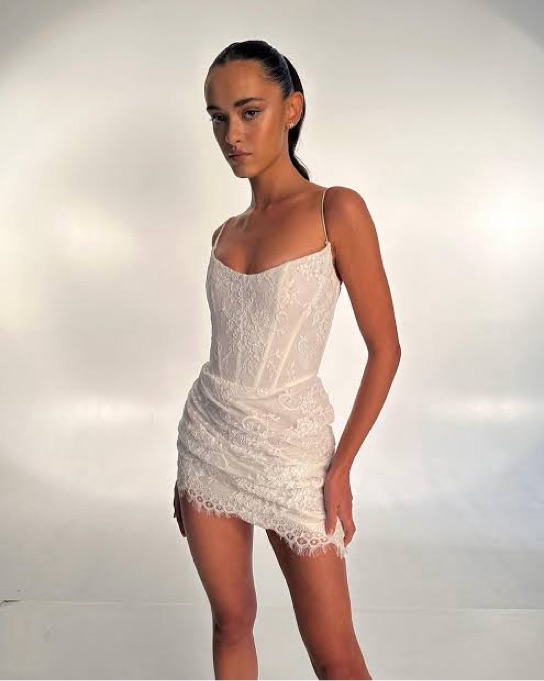KYHA LAVANA LACE MINI DRESS by other - Pickle