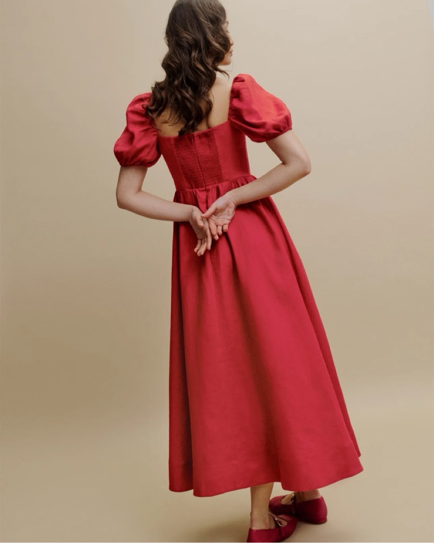 reformation mar linen dress Reformation + Mar Linen Midi Dress