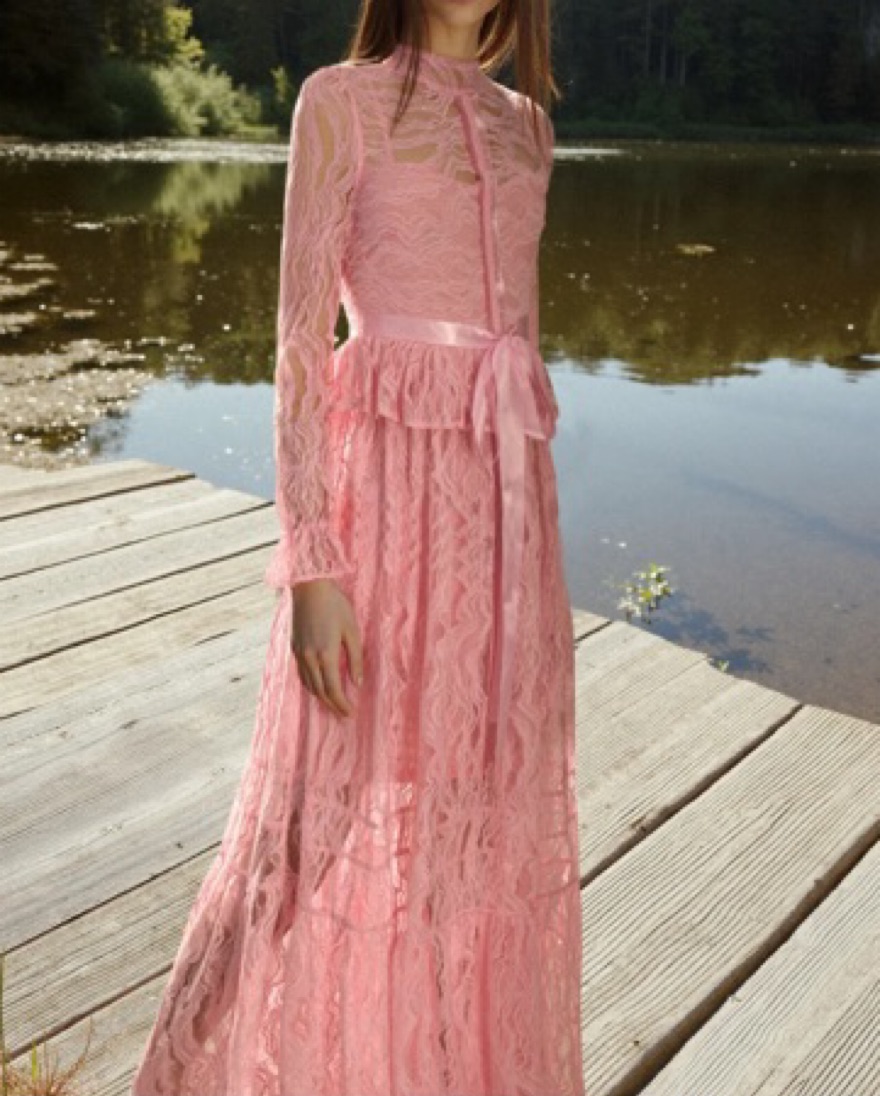 uo perfectly victorian lace trim corset midi dress Picturesque Cutie Corset Lace-Up A-Line Midi Dress