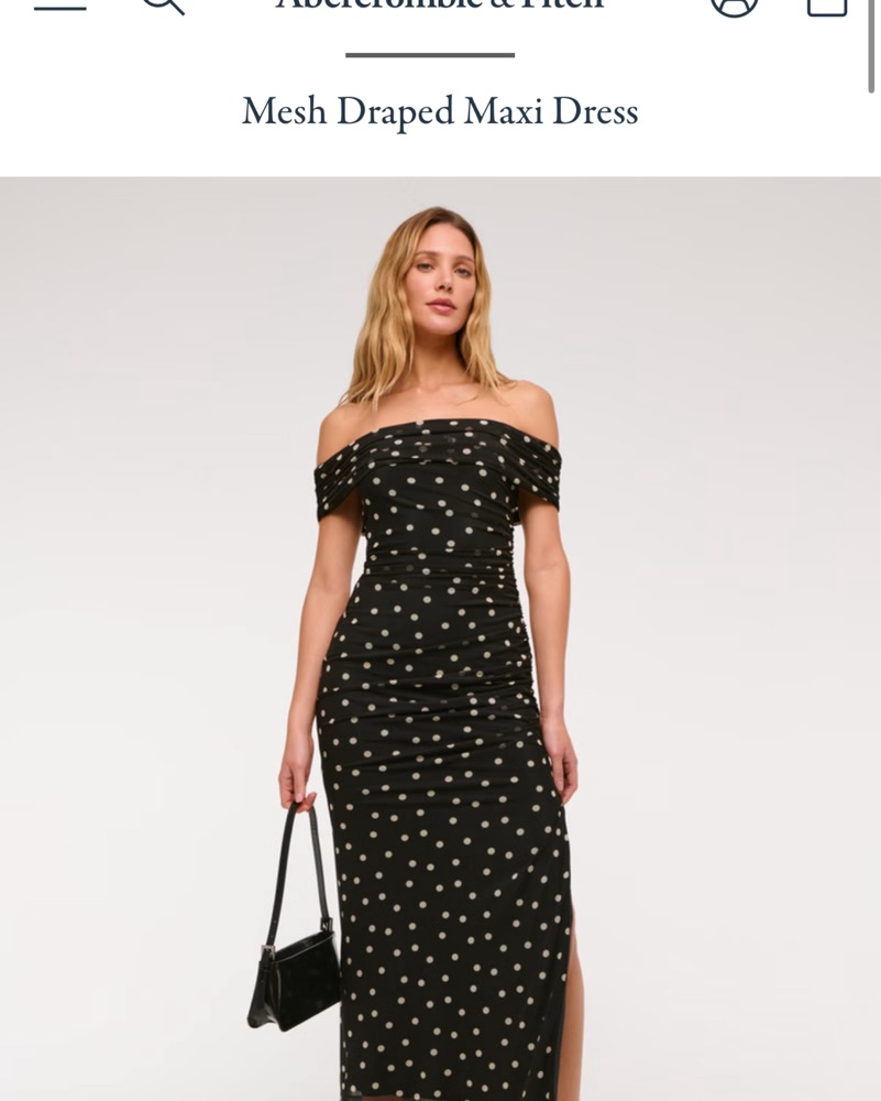 abercrombie polka dot midi dress Abercrombie & Fitch v-neck midi slip dress in red polka dots