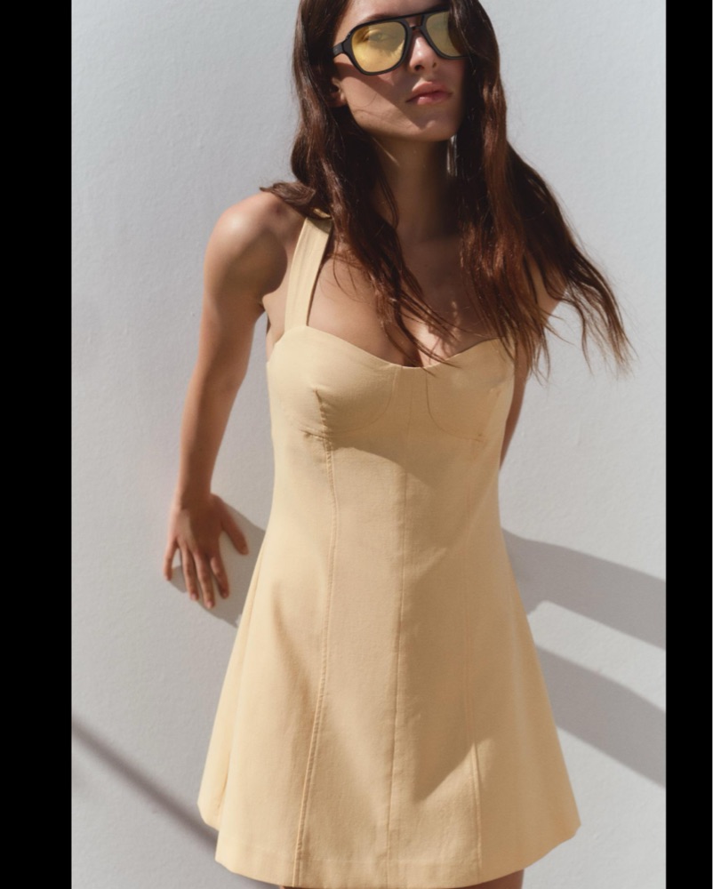 butter yellow halter mini dress Oh Polly satin halter neck bubble hem mini dress in butter yellow