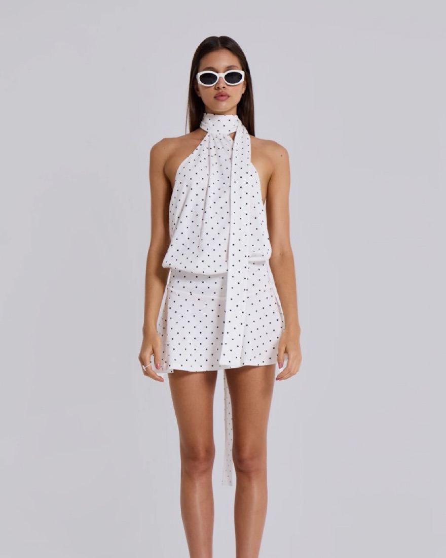 PALE JADE☆Polkadot Mini Dress Jaded London Enya Polka Dot Dress | Pickle