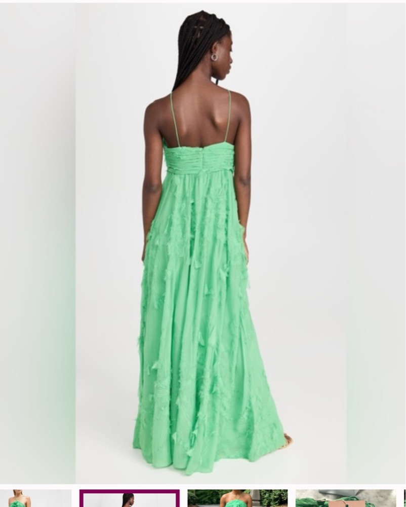 floral green prom dress ALEXIS GREEN – Lallie London main image 1