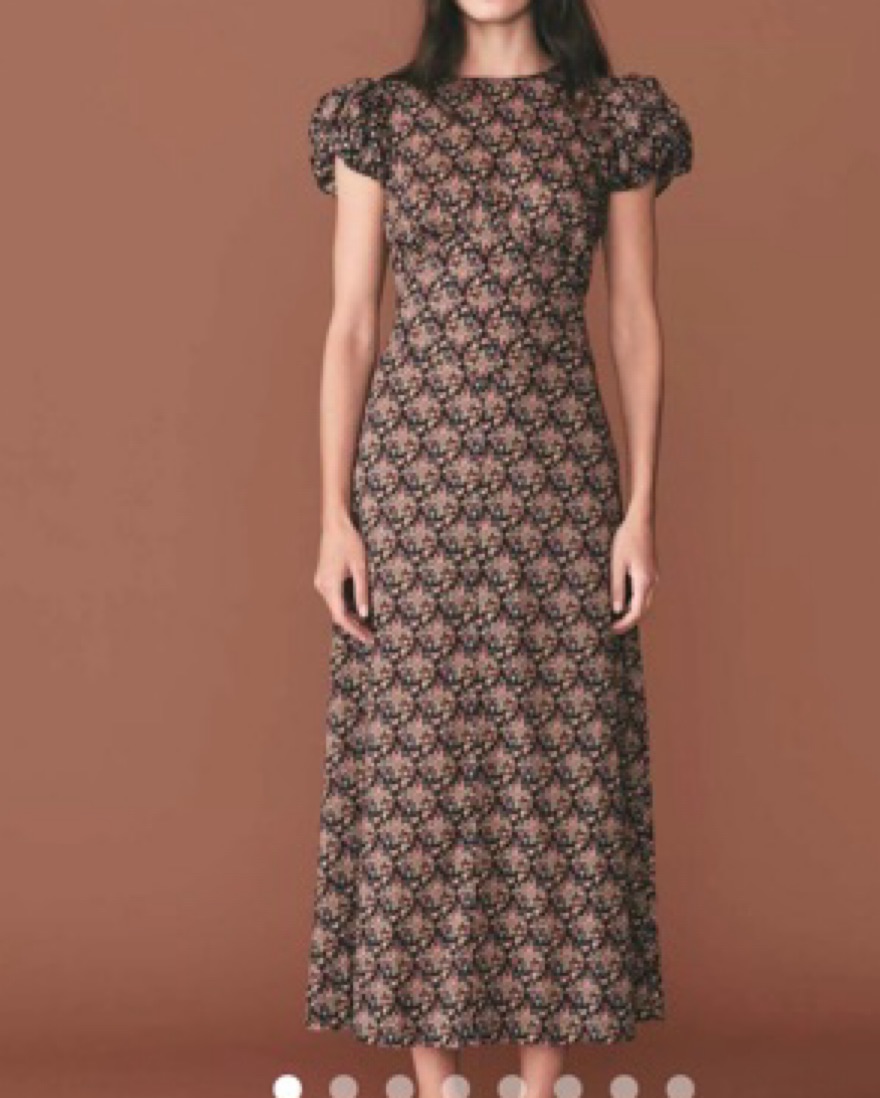 doen floral midi dress Delfina Dress - Delphinium Floral