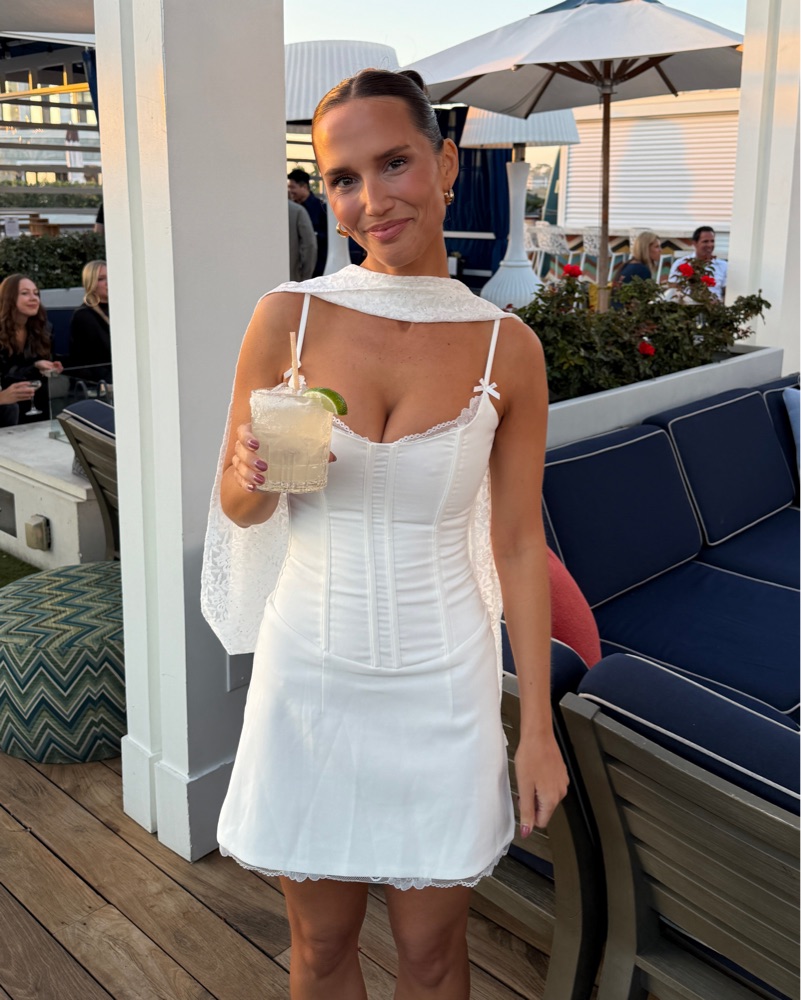 white casual mini dress Aspen Puff Sleeve Eyelet Mini Dress