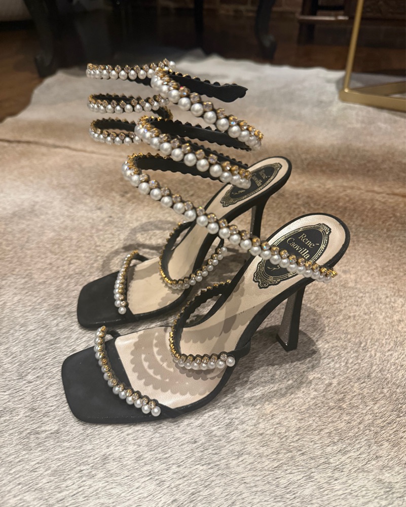 Rene Caovilla Pearl Chandelier Heels 8 by Rene Caovilla - Pickle