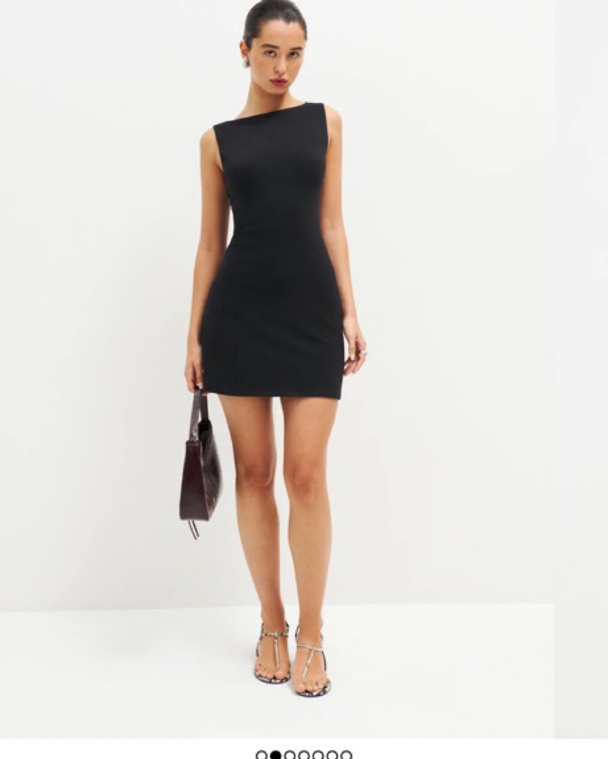 Reformation Nataly Black Dress - XSmall by Reformation - Pickle