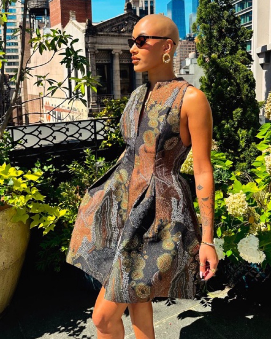 ANDREA IYAMAH VENTI DRESS -KAVA JACQUARD by Andrea Iyamah - Pickle