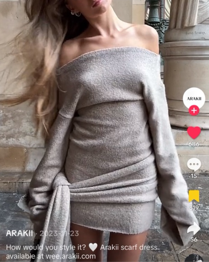 french grey arielle knit dress Few Moda | Nicole Knit Dress