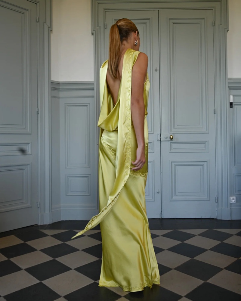Yellow The Label Nina Silk Dress  Chart by Yellow The Label - Pickle