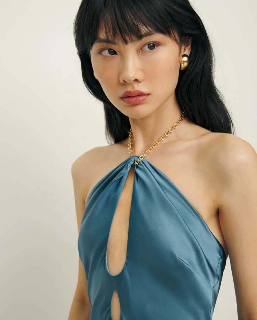 Reformation Yesenia Silk Dress by Reformation - Pickle