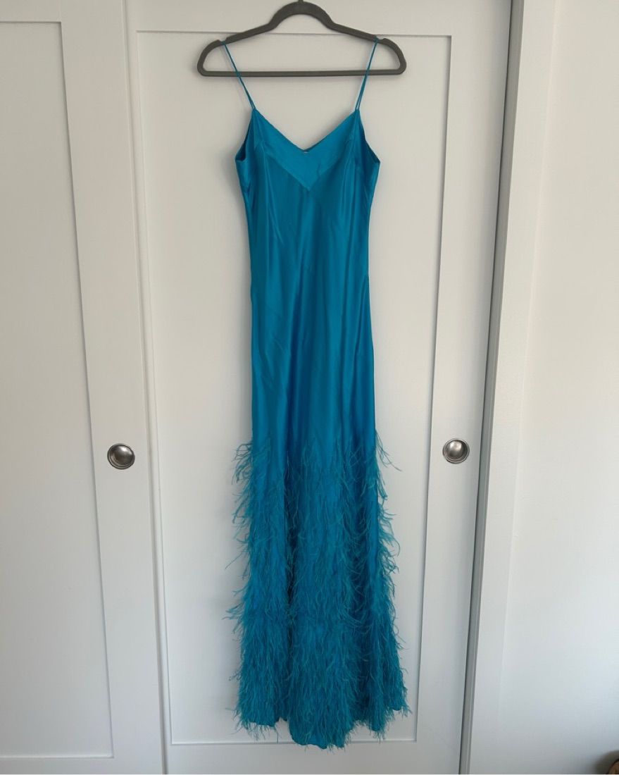 Cult Gaia Hansal Feather Dress by Cult Gaia - Pickle