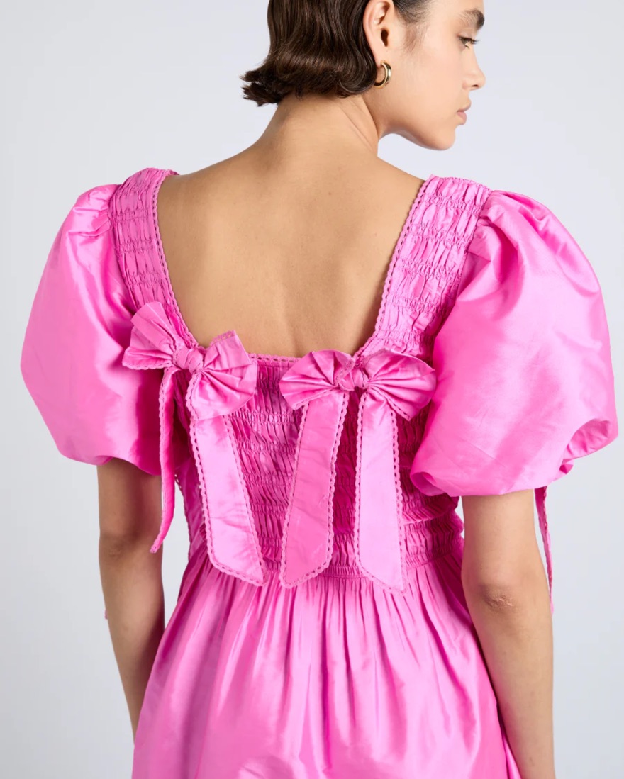 damson madder pink dress Damson Madder Pink Lauren Mini Dress by Damson Madder