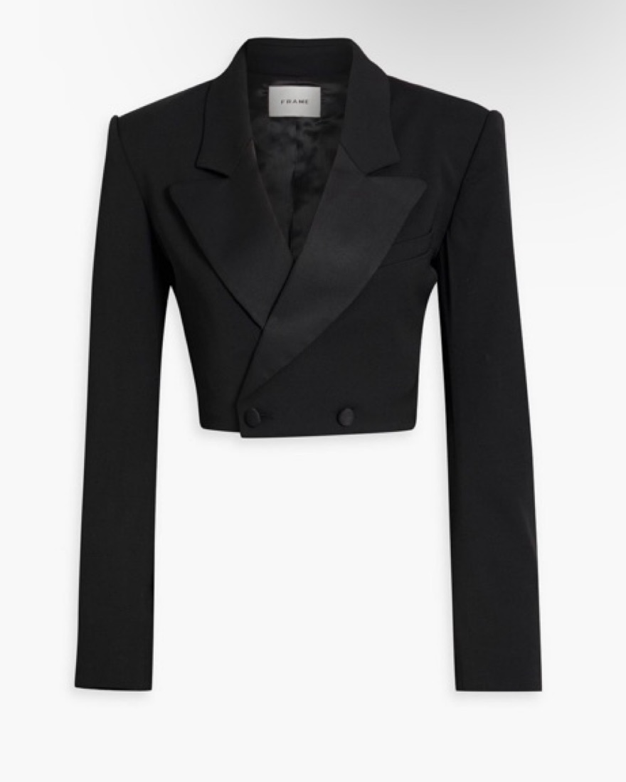 Bn’from Double crop blazer Beninos Women's Double Breasted Cropped Blazer Jackets Black