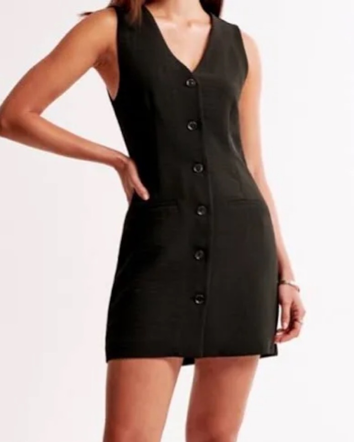 Abercrombie Black Button-Up Dress by Abercrombie and Fitch - Pickle