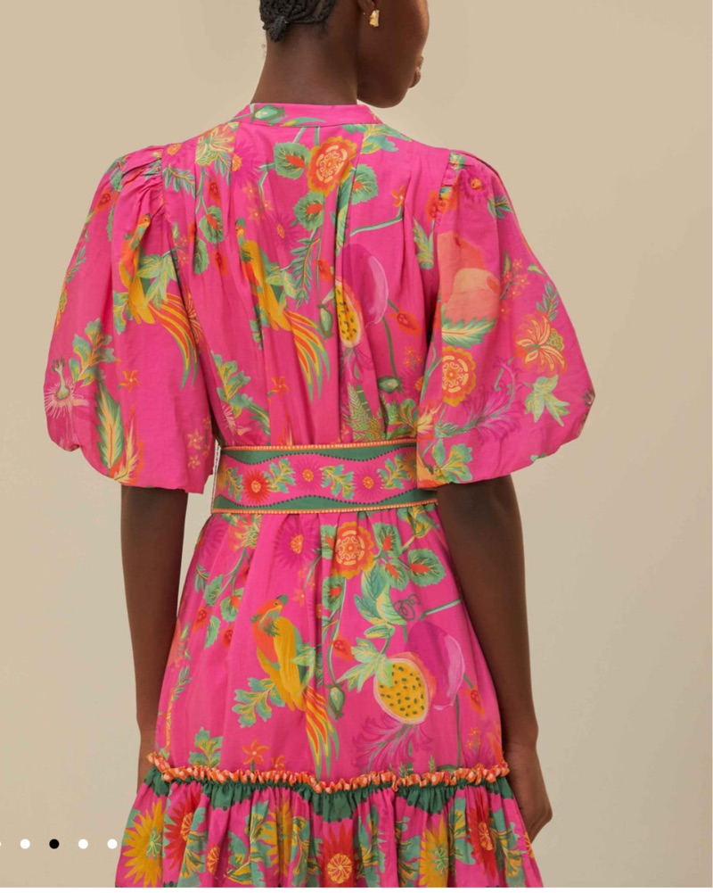 delicate fruit garden pink midi dress Farm Rio Active Organic Cotton Midi Dress In Delicate Fruit Garden Pink -  10% Off