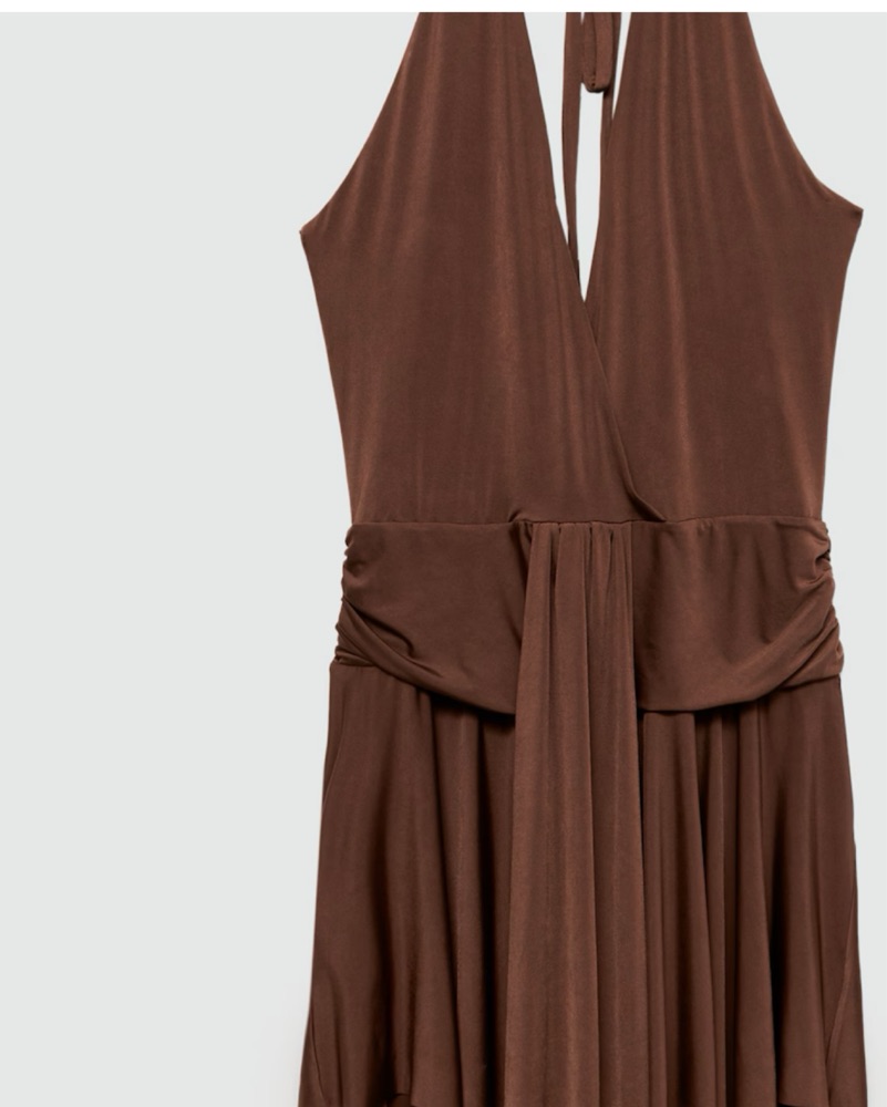 dark brown long sleeve mini dress Lukea Long Sleeve Mini Dress | Brown | Womens main image 0