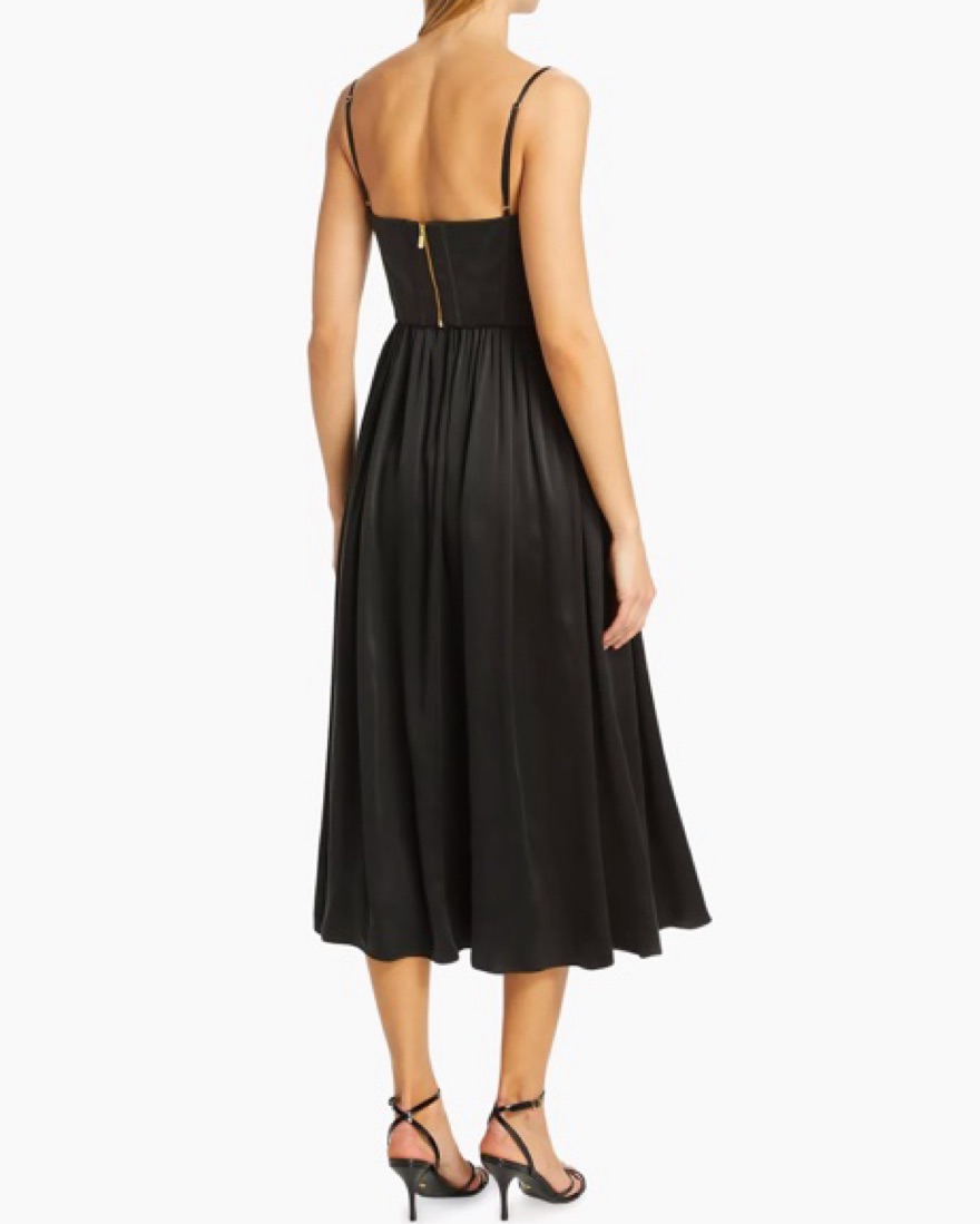 Zimmerman Black Silk Corset Midi Dress by Zimmermann - Pickle