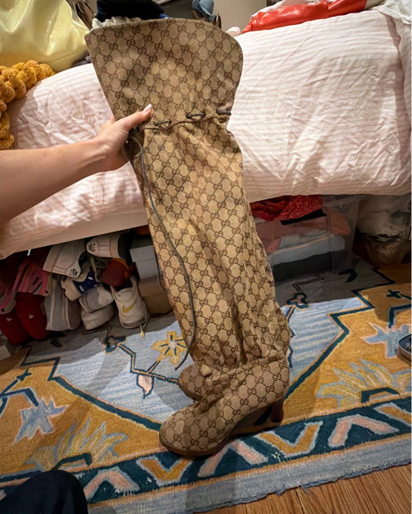 Slouchy Gucci Boots by Gucci - Pickle