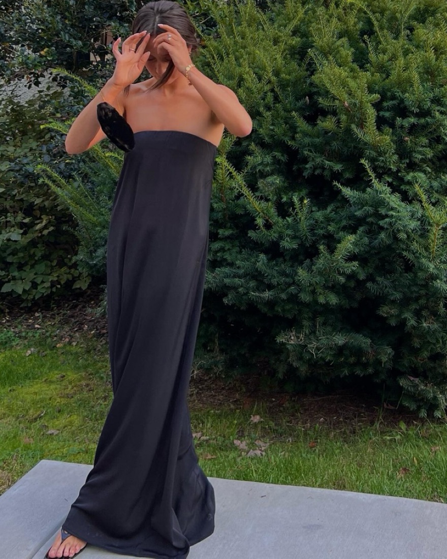 black maxi dress bow Rihoas Halter Bowknot Cutout Maxi Dress for Women, Black / M