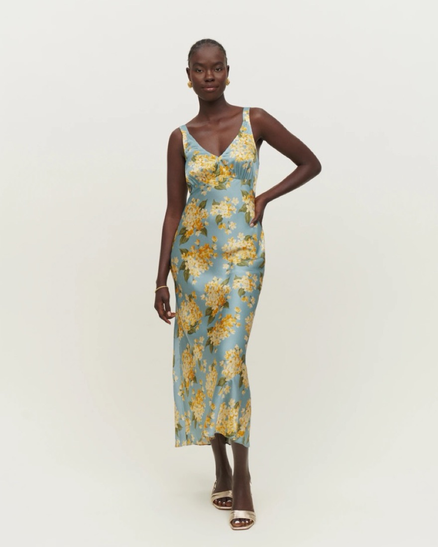 daytona silk dress Reformation Daytona Silk Dress, Orange by Reformation
