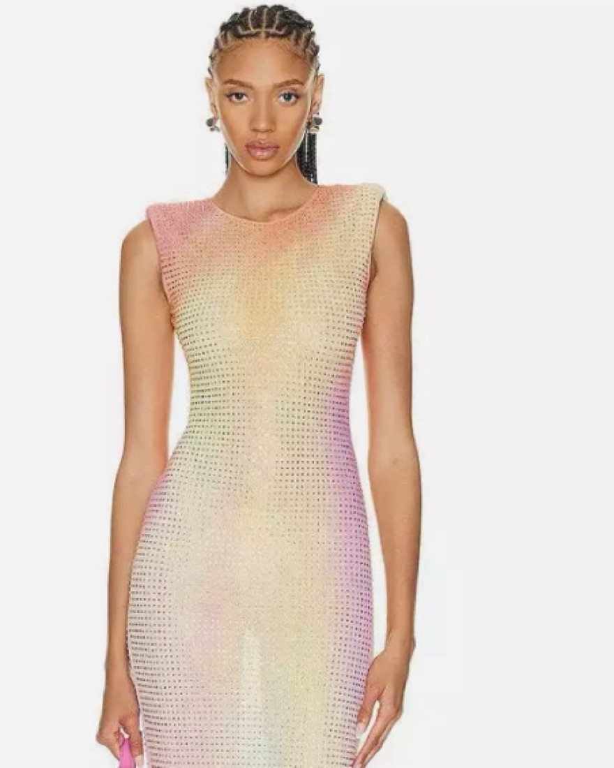 self portrait ombre mesh dress Self Portrait Ombre Mesh Rainbow mini midi dress, Women's Fashion, Dresses  & Sets, Dresses on Carousell