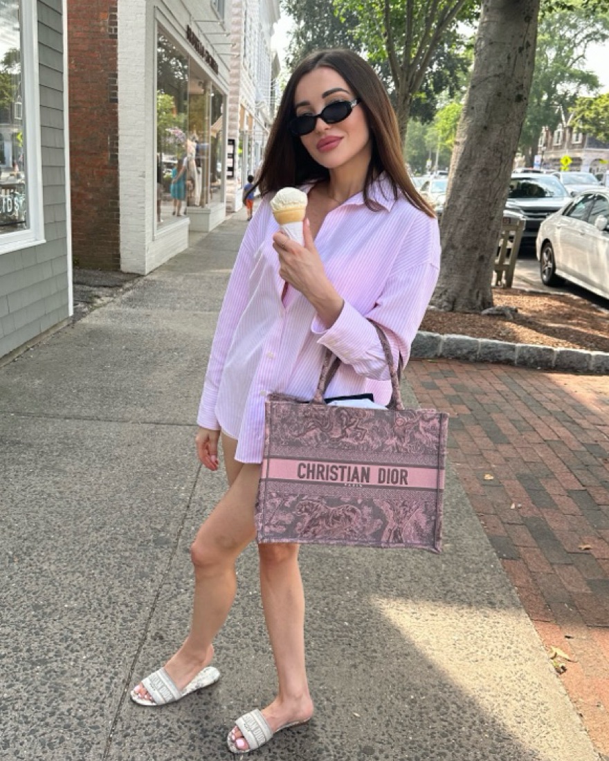 CHRISTIAN DIOR Pink/Grey Toile De Jouy S by Christian Dior - Pickle