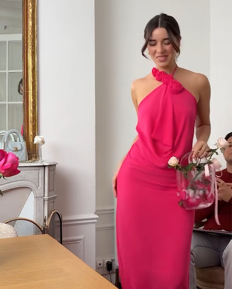 Meshki Rosalia Dress - Pink Rasberry by Meshki - Pickle