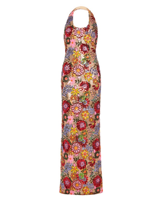 Ramy Brook Tiffany Sequin Halter Gown by Ramy Brook - Pickle