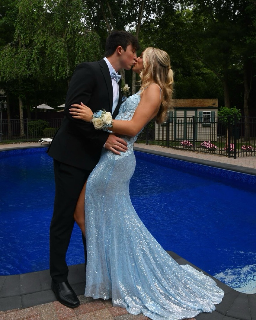 light blue prom dress and tux Baby Blue Prom Suit - Sky Blue Prom Suits main image 1