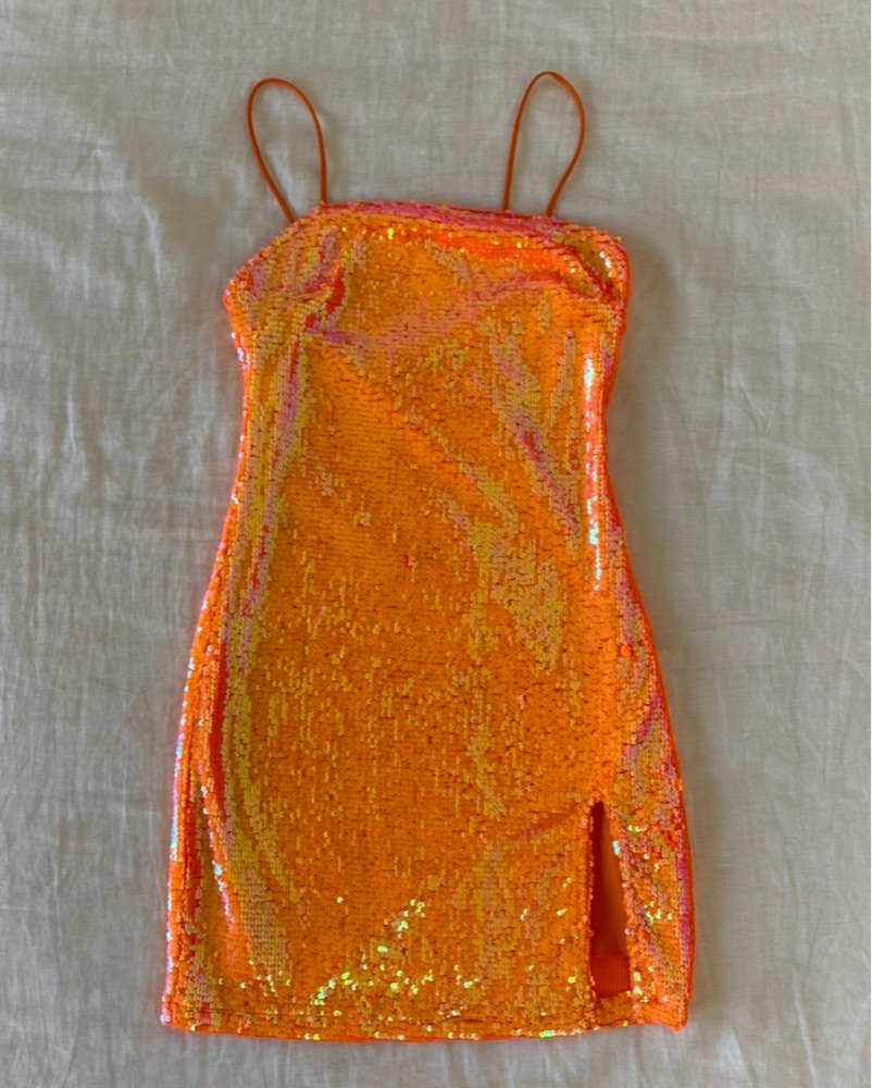 Orange sequin mini dress by Urban Outfitters - Pickle