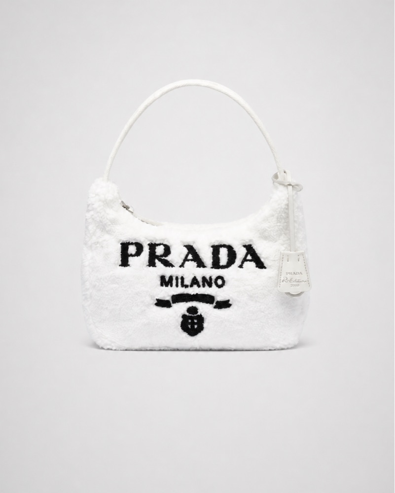 Prada Re-Edition White Terrycloth Bag by Prada - Pickle