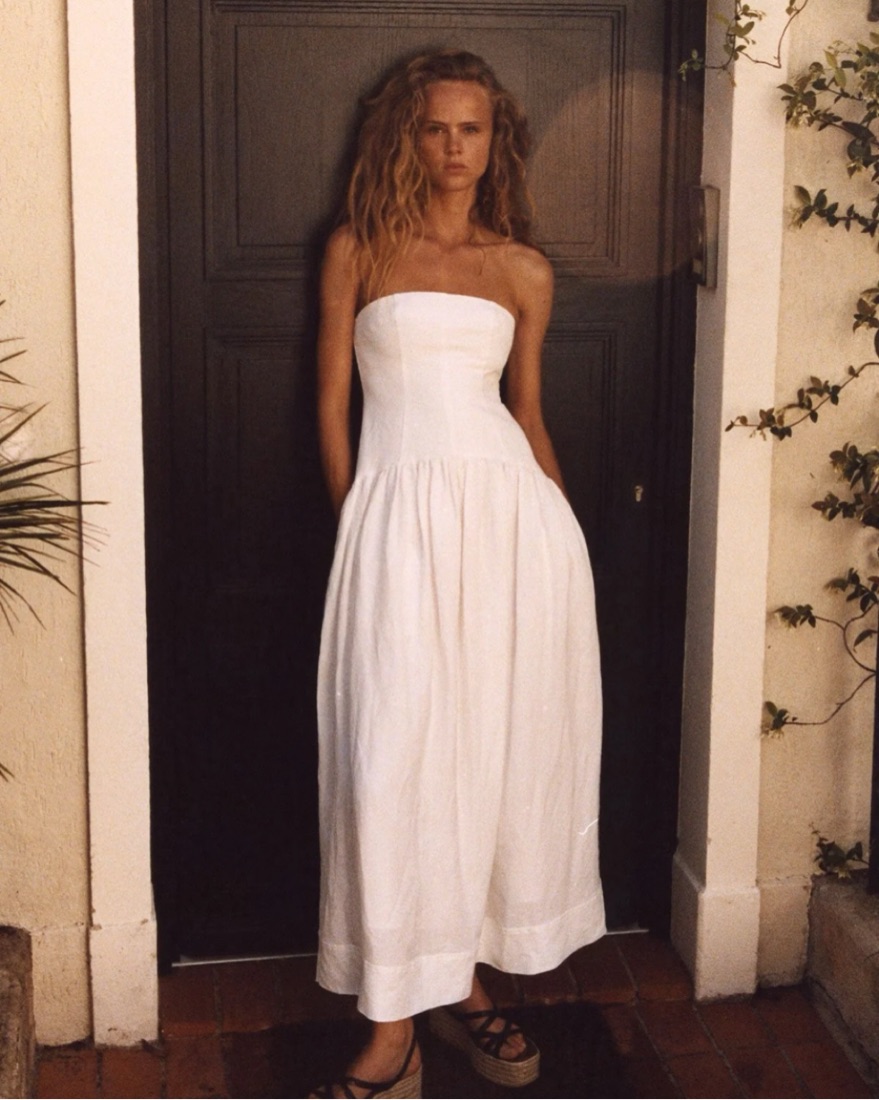 Shona Joy Blanc Linen Maxi | Pickle
