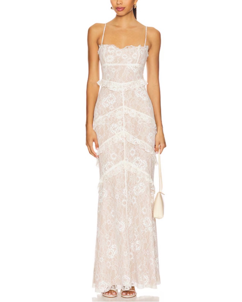Tracy Gown - Lace Dress by MAJORELLE - Pickle