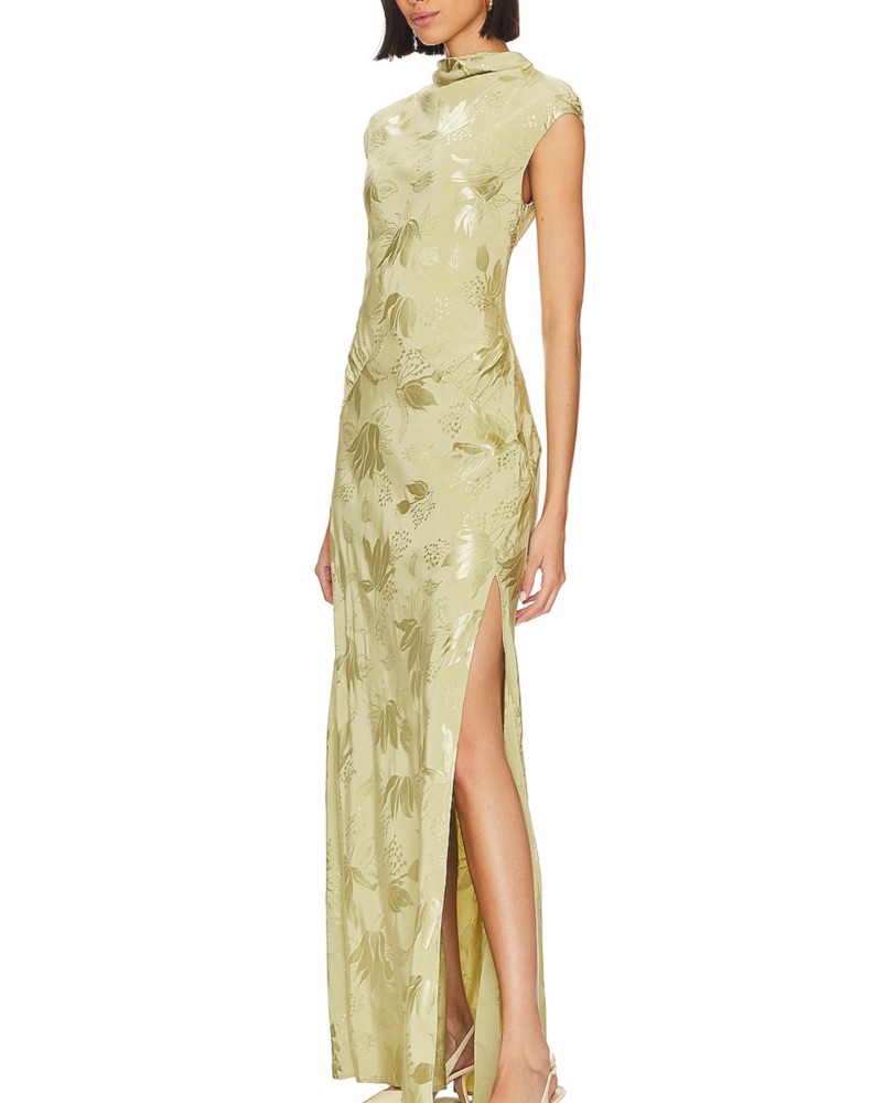 avalon maxi dress in sage green Samantha Maxi Dress Jersey - Sage - Size S main image 1